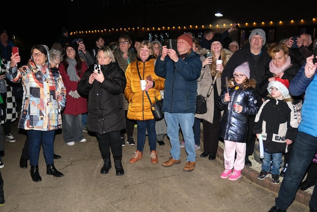 The crowd at the switch on