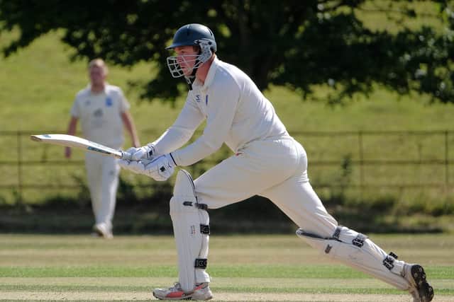 Cayton in batting action at Scalby CC