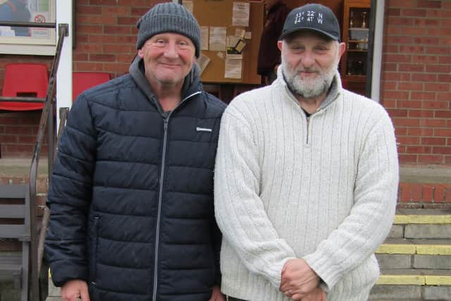 Nigel Trotter, left, defeated Gary Thornton in the Eastfield Over-60s Merit final.