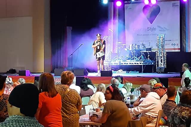 The first Pride event delivered a packed day of entertainment with Andy Train of Interpride keeping the crowd enthralled as the compere. Credit: Phil Hutchinson.