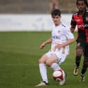 New signing Sam Leverett in action for Brid Town during their win at Sheffield FC on Saturday. PHOTO BY DOM TAYLOR