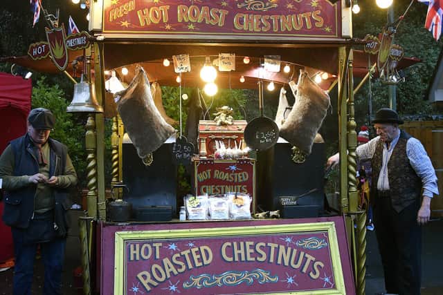 Festive hot roast chestnuts at a previous Scarborough Sparkle