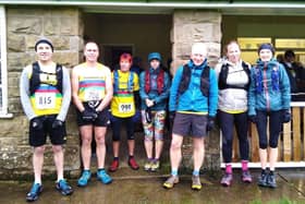 The Scarborough Athletic Club runners line up at the Eskdale Eureka Fell Race