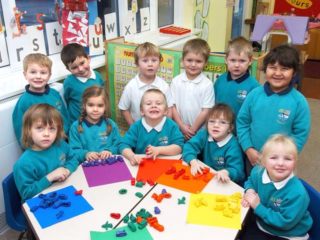 2007. East Whitby New Year Starters. Pictured are Harry Boocock, Eleanor Connorton, Kane Broadley, Marc Dossor, Ellie Halley, Brooke Lane, Madeleine Lodge, Joe Miladinovic, Lewis Overton, Henry Smith and Joseph Smith