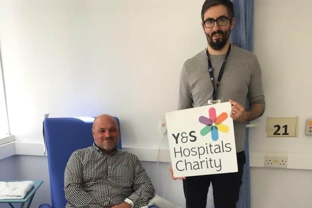 L-R : Patient Simon Mitchell and Community Fundraiser Joe Fenton