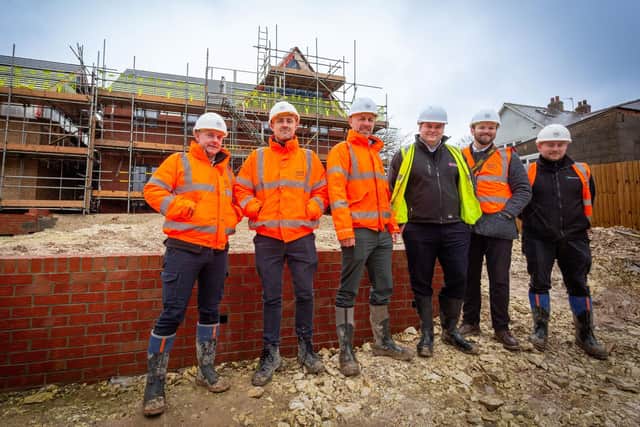 Construction team at Pinfold Lane site, Bridlington.