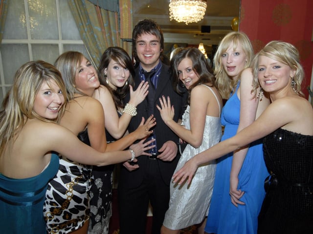 Scarborough Sixth Form College; Dave Jackson (centre) with his fans!