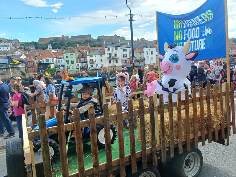 Udderly great! The farm float on St Ann's Staith. photo: Emma Atkins