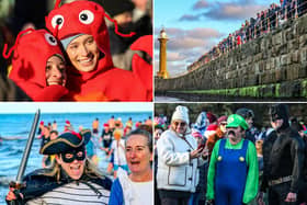 Wonderful images of this year's Whitby Boxing Day dip antics.