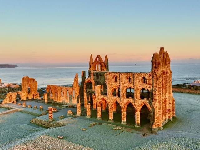 Sunrise at a very cold and frosty Whitby Abbey.
picture: Alastair Smith.