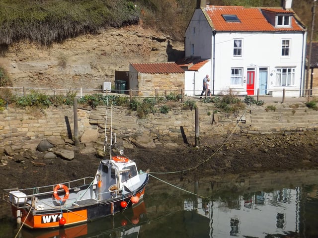 Staithes harbour.