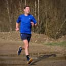 Daniel Bateson on his way to winning the Park run at North Yorkshire Water Park. Photo by Richard Ponter