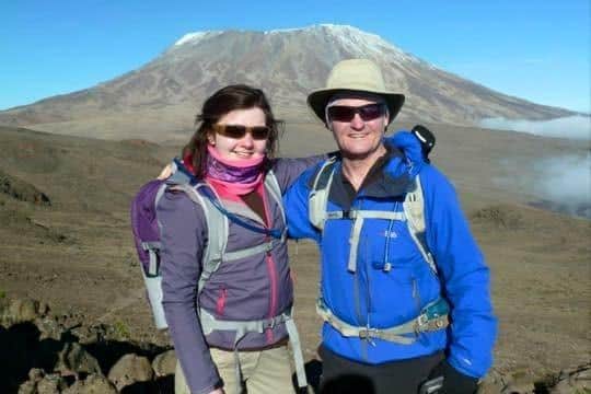 Mr Heaps scaled Kilimanjaro with daughter Abigail