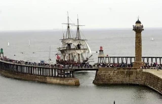The Endeavour arriving in Whitby.