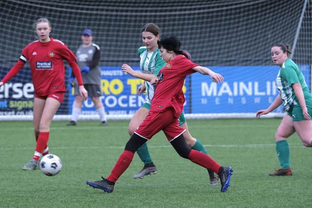 Scarborough Ladies Under-18s in action earlier this season.