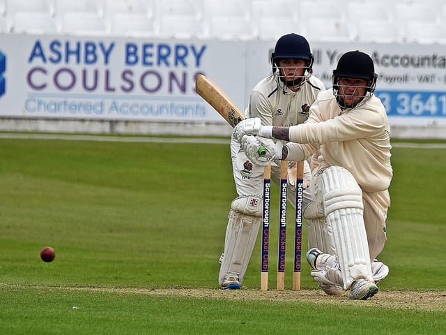 Scarborough captan Ben Gill sweeps for four