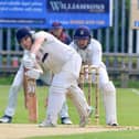 Bridlington CC get on the front foot in their home win against Patrington. PHOTOS: TCF PHOTOGRAPHY