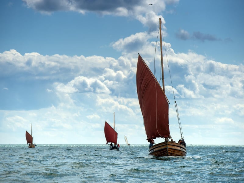 Three Brother's leads the Cobles back to Bridlington Harbour.