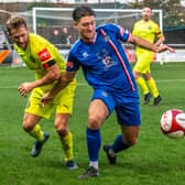 Harrison Beeden put the Blues in front but was then sent off in controversial fashion after his foul saw Bamber Bridge win from the penalty spot.