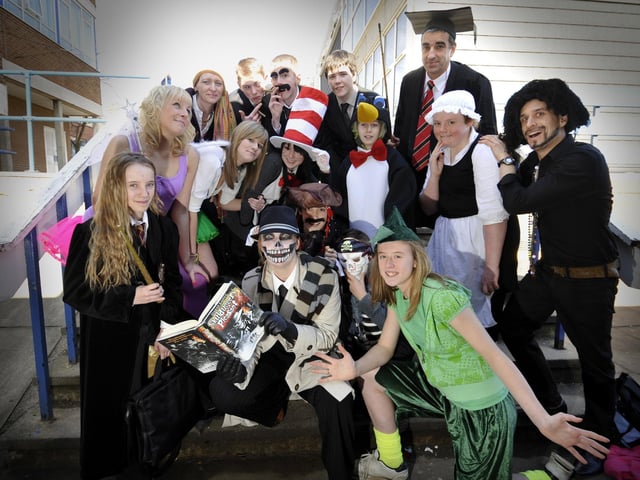 George Pindar Community Sports College staff and students mark World Book Day in 2009.
