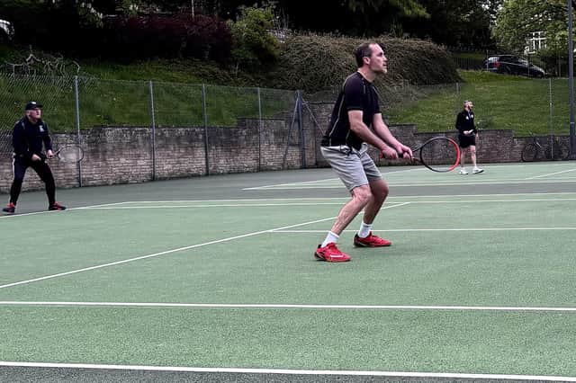 Scalby Men’s A players Toby Hillier, left and Mark Whitlegg.