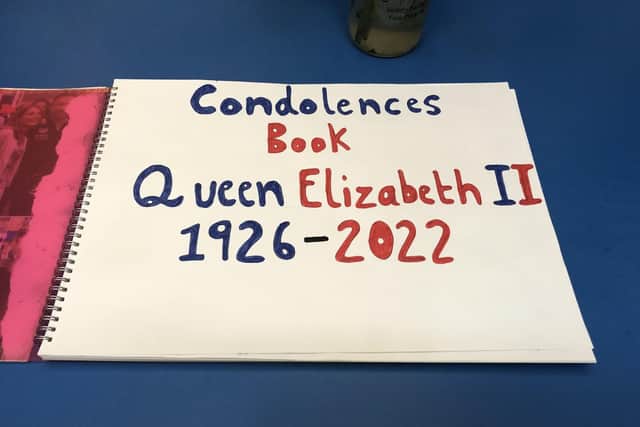 Condolences Book at Gladstone Road Primary School