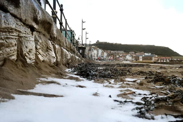 The Yorkshire coast has woken up to a blanket of snow today, Tuesday March 7.
