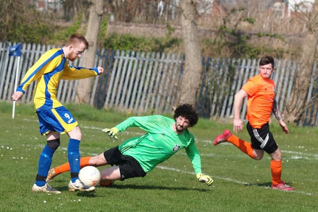 Filey's Joe Gage scored twice in the defeat of Bilton