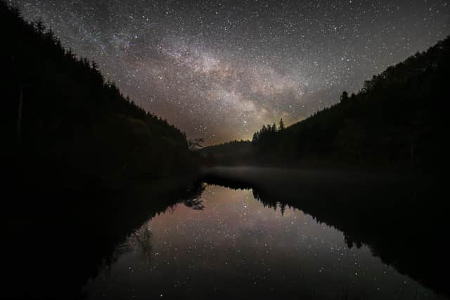 The Milky Way captured from Staindale Lake, Dalby Forest. Photo credit: Astro Dog.