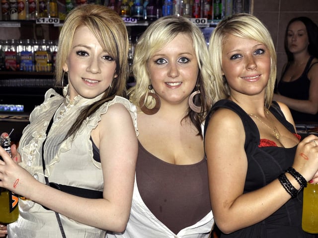 Jade, Louise and Steph having a great night.