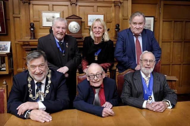 David Billing (front, centre) at the Honorary Alderman presentation ceremony in 2022

Back standing (left to right): Honrary Alderman Tom Fox, Deputy Mayor of the Borough of Scarborough - Councillor Helen Mallory, Honorary Freeman Richard Grunwell. 
Front seated (left to right): Mayor of the Borough of Scarborough - Councillor Eric Broadbent, Honorary Aldermen David Billing and Godfrey Allanson in the Mayor's parlour, Town Hall, Scarborough Picture credit: Richard Ponter Photography / Scarborough Borough Council.