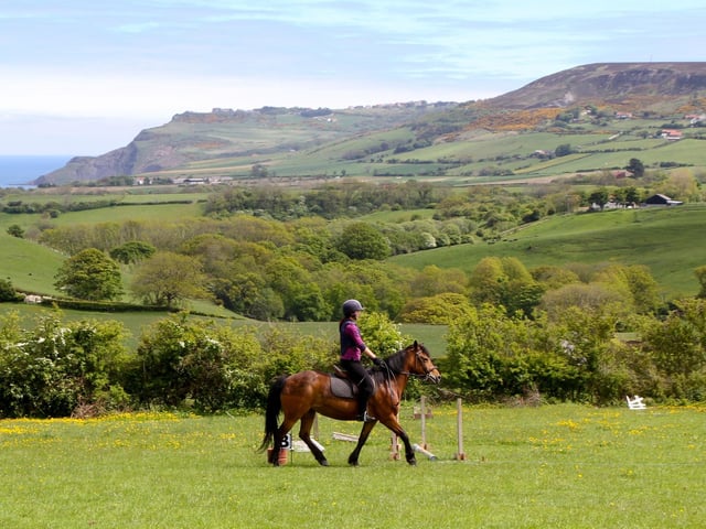 Horse riding at Fyling Hall.