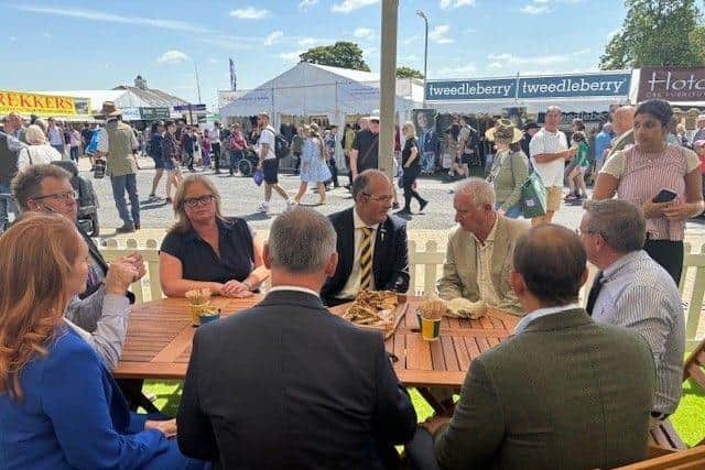 NFU President Tom Bradshaw and members meet Farming Minister Daniel Zeichner at the Great Yorkshire Show