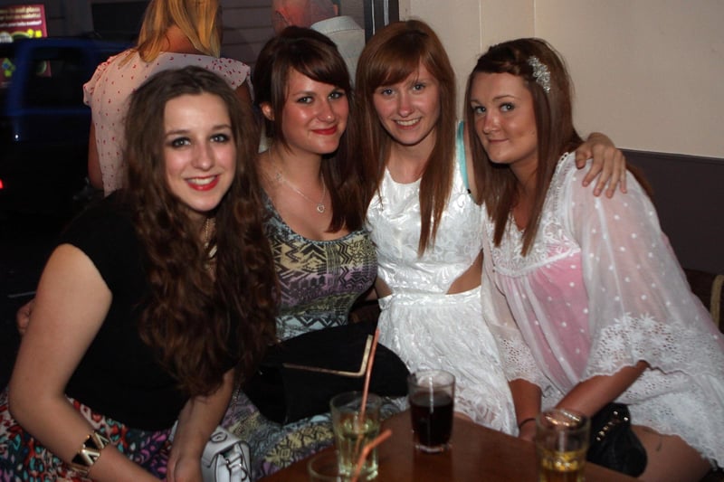 Harmony, Xanthe, Lauren and Tania on a girl's night out in Snowy's.
132842c