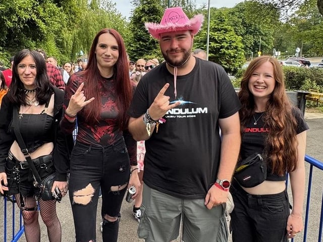 Getting into the mood for the Pendulum gig. picture: Cuffe & Taylor