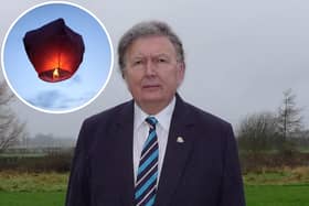 Bridlington’s MP Sir Greg Knight is calling for a ban on sky lanterns. Photo: Greg Knight/ Adobestock,