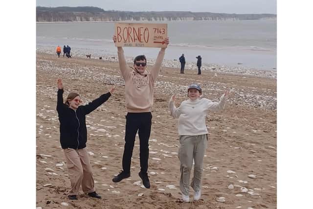Lucy, Theo and Chessie are a group of Year 9 students attending Bridlington School. Photo courtesy of Beth Darley.