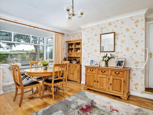 A bright and spacious dining area.
