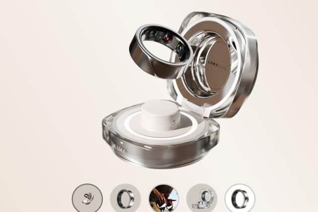 Luna 2.0 smart ring with surge charger.