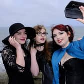 Capturing the moment with a selfie at Tomorrows Ghosts Festival in Whitby.
picture: Richard Ponter