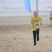 Junior Riley Marsh in action at the Brid Beach 1K Fun Run.