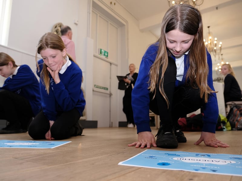 School pupils taking part in challenges.picture: Richard Ponter