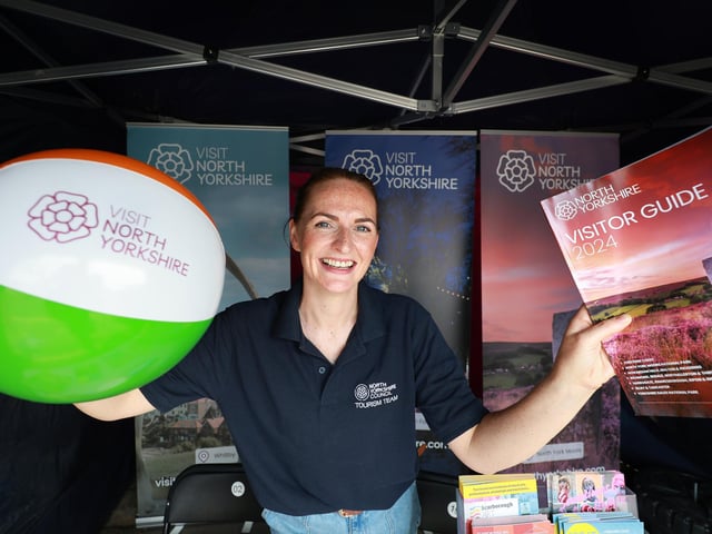 Caroline on her Visit Yorkshire stall.