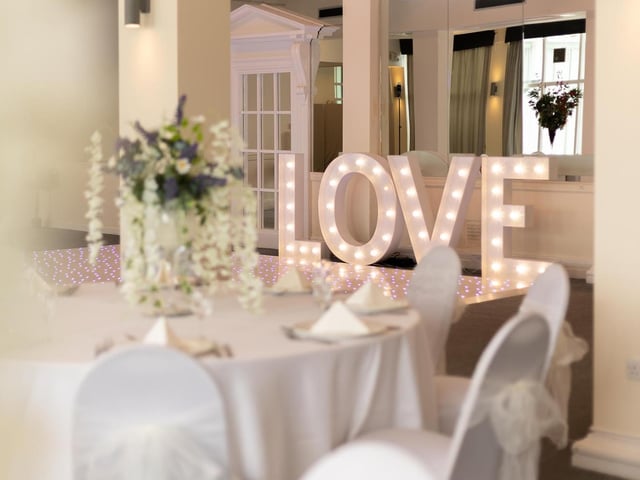 Tables dressed ready for the big day.
picture: Daniel Eland.