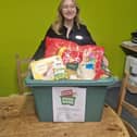 The donation contained a variety of essentials including baby food and other much-needed items such as shower gels, pasta, soups, and more