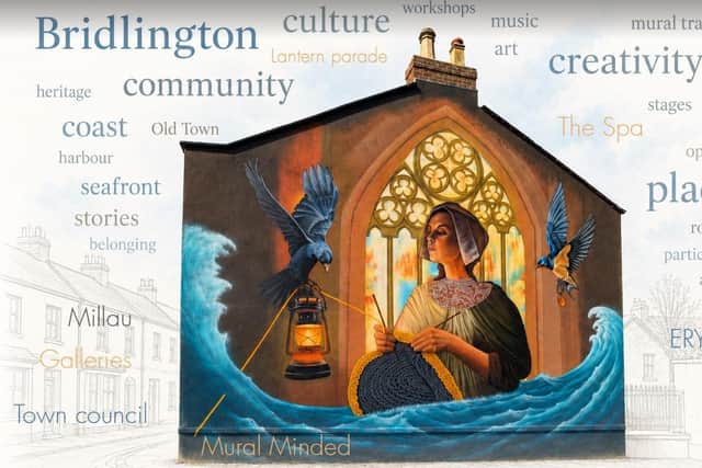 Bridlington's Town of Culture postcard is being displayed at the Museum of Liverpool.