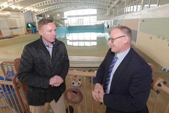 Flamingo Land Chief Executive and owner Gordon Gibb with Coun Gareth Dadd.