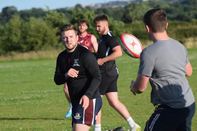 Scarborough RUFC in pre-season training at Silver Royd.