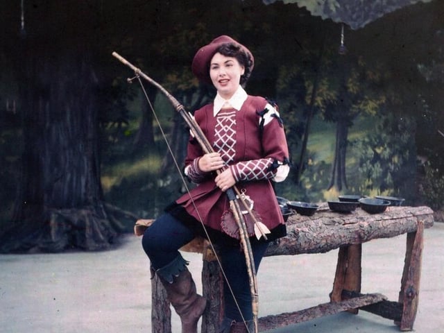 At the Open Air Theatre, believed to be in the 1950s.
