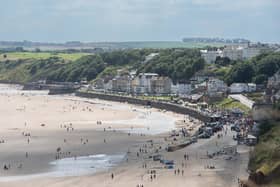 An aerial shot of Filey sea wall, which will benefit from a £2.95 million repair scheme.